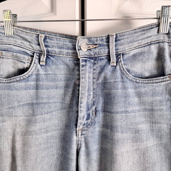 Guess 1981 Skinny Womens Size 27 Blue Denim Triangle Logo Mid Rise Jeans - Picture 5 of 5